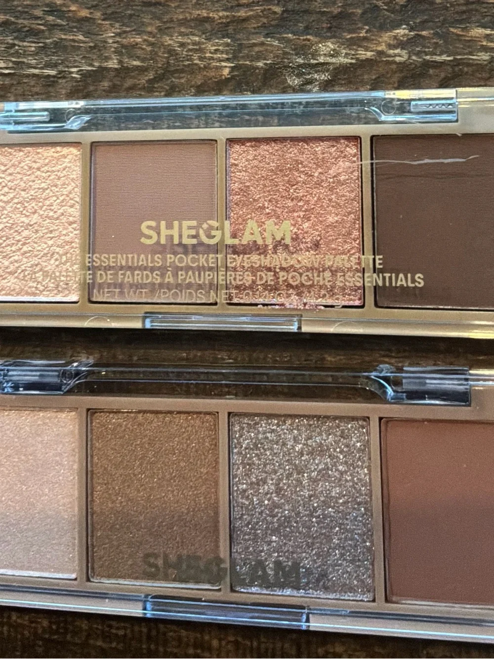 SheGlam Eyeshadow Duo Palette — Brown, Copper & Champagne Shimmers